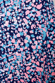 Jackie Navy Pink Multi Print 2 in 1 Midi Dress