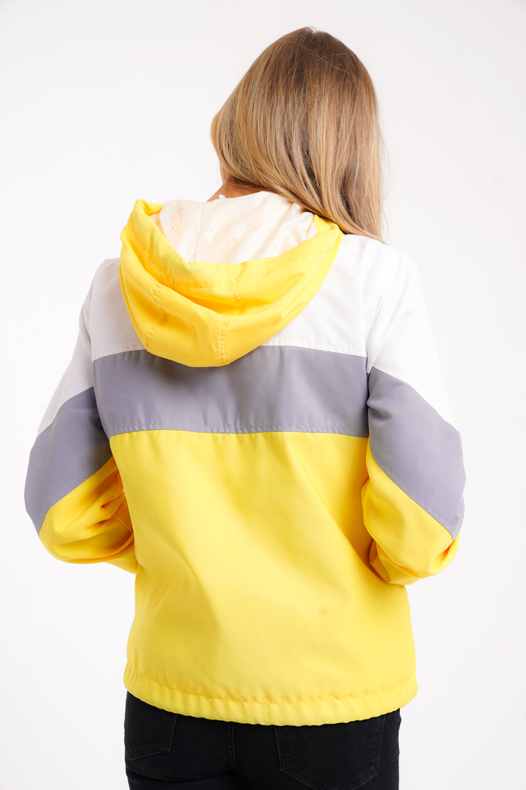 Millie Yellow Colour Block Lightweight Jacket