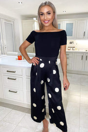 Tanya Black Polka Dot 2 in 1 Style Jumpsuit