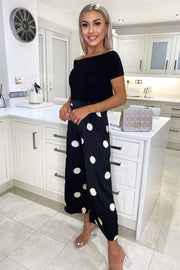 Tanya Black Polka Dot 2 in 1 Style Jumpsuit