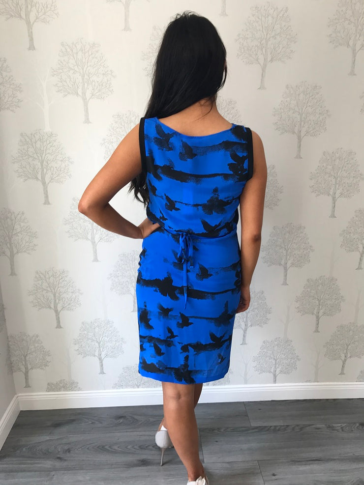 Eris Blue Pattern Midi Dress