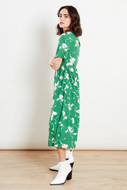 Cathy Green Floral Print Midi Dress