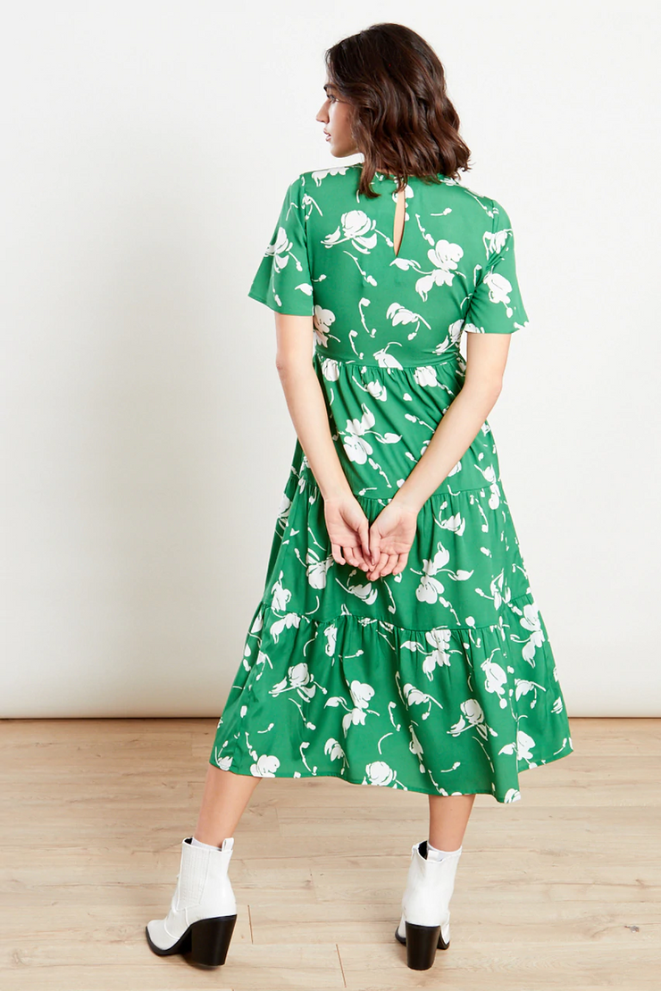 Cathy Green Floral Print Midi Dress