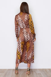 Camila Silver Grey Sequin Batwing Top Midi Dress