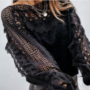 Taylor Black Crochet Lace Jumper