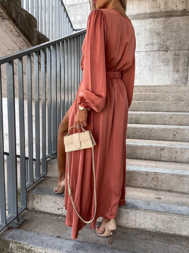 Laura Rose Blush Belted Maxi Dress